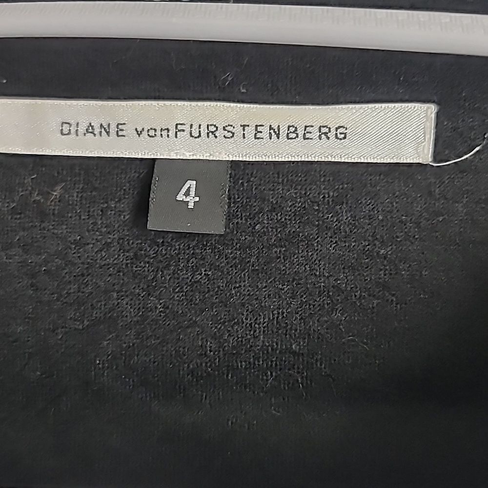 Diane Von Furstenberg Black Wool Dress Coat - Picture 6 of 9